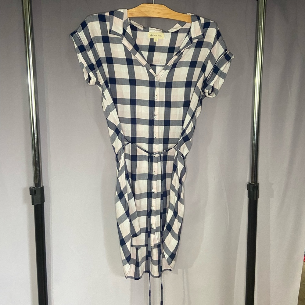 M Plaid Shirt Dress by Cloth and Stone